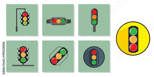 traffic light logo icon symbol, to regulate the way the vehicle