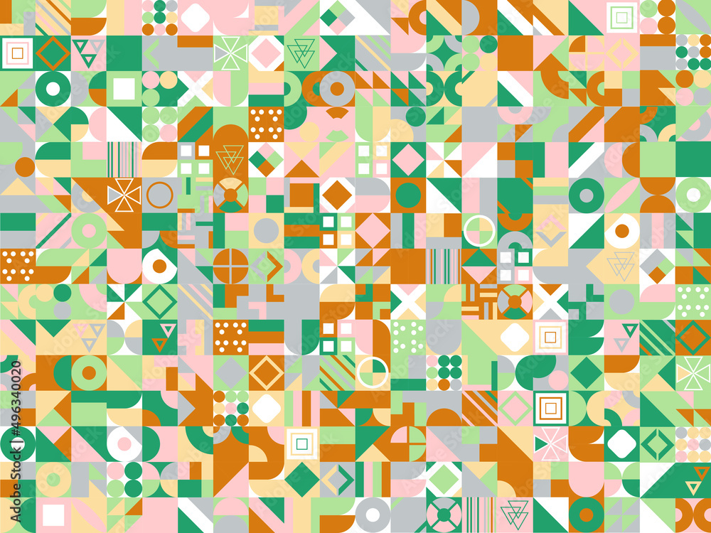 Modern abstract geometric pattern with different shapes. Abstract texture background for cover poster, banner, brochure.
Modern abstract geometric pattern with different shapes. Abstract texture background for cover poster, banner, brochure.