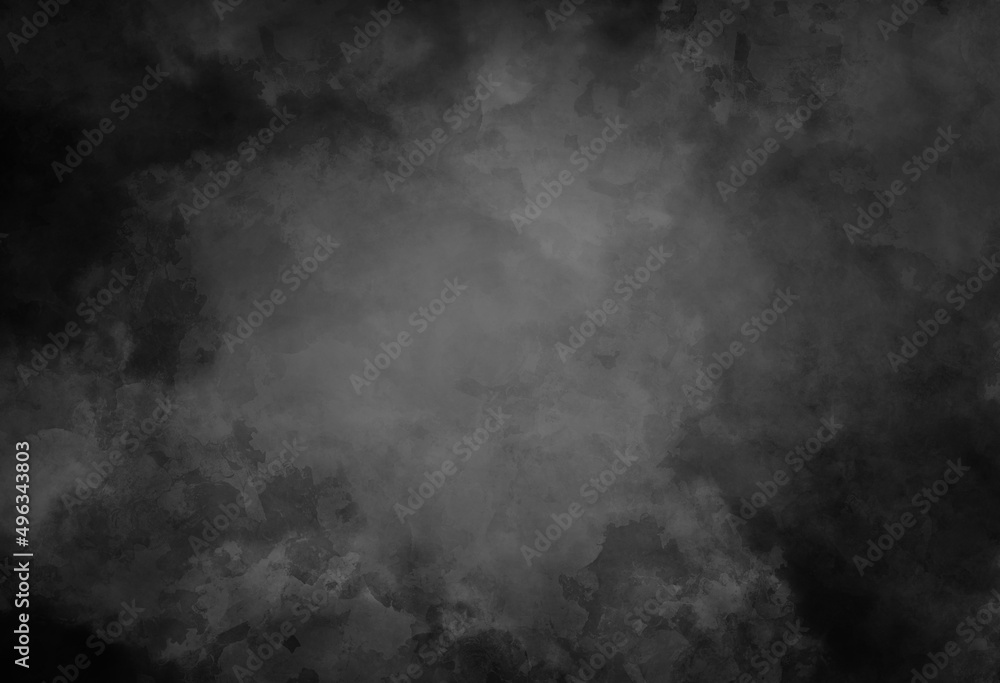 black watercolor background with grunge texture in old vintage paper design with dark borders, black white and gray stormy cloudy night sky illustration black watercolor background with grunge texture in old vintage paper design with dark borders, black white and gray stormy cloudy night sky illustration