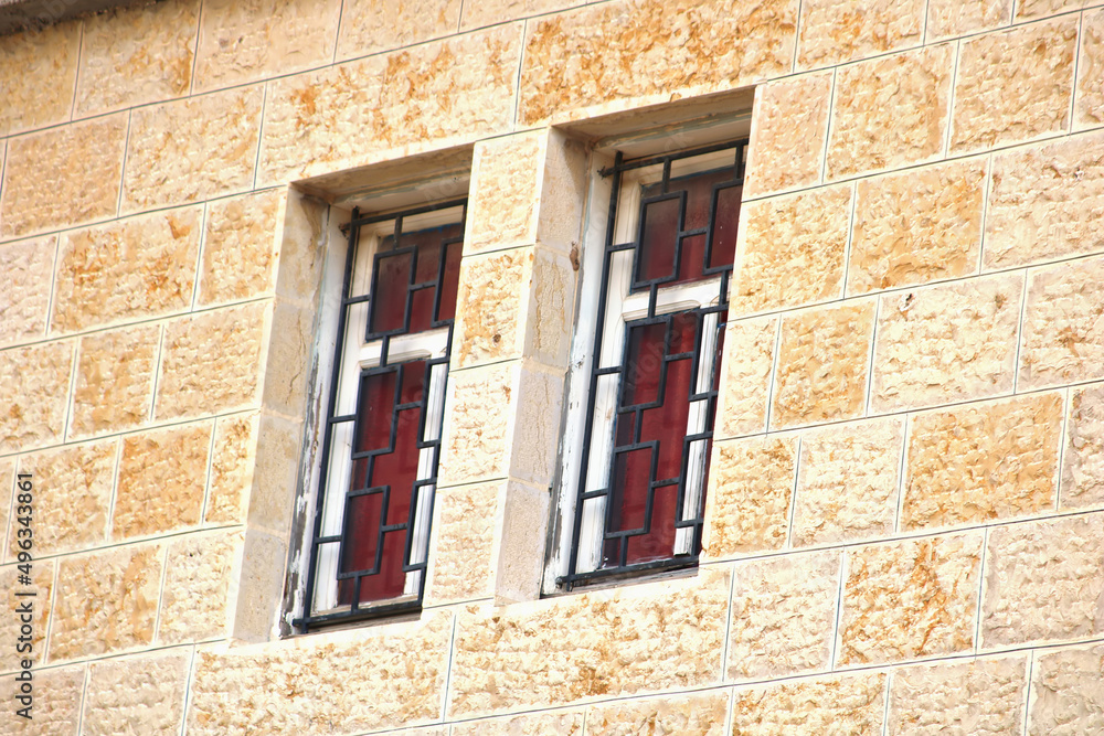 Windows of Latrun Trappist Monastery in Israel