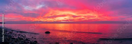 Whidbey Island Sunset, Washington, USA photo
