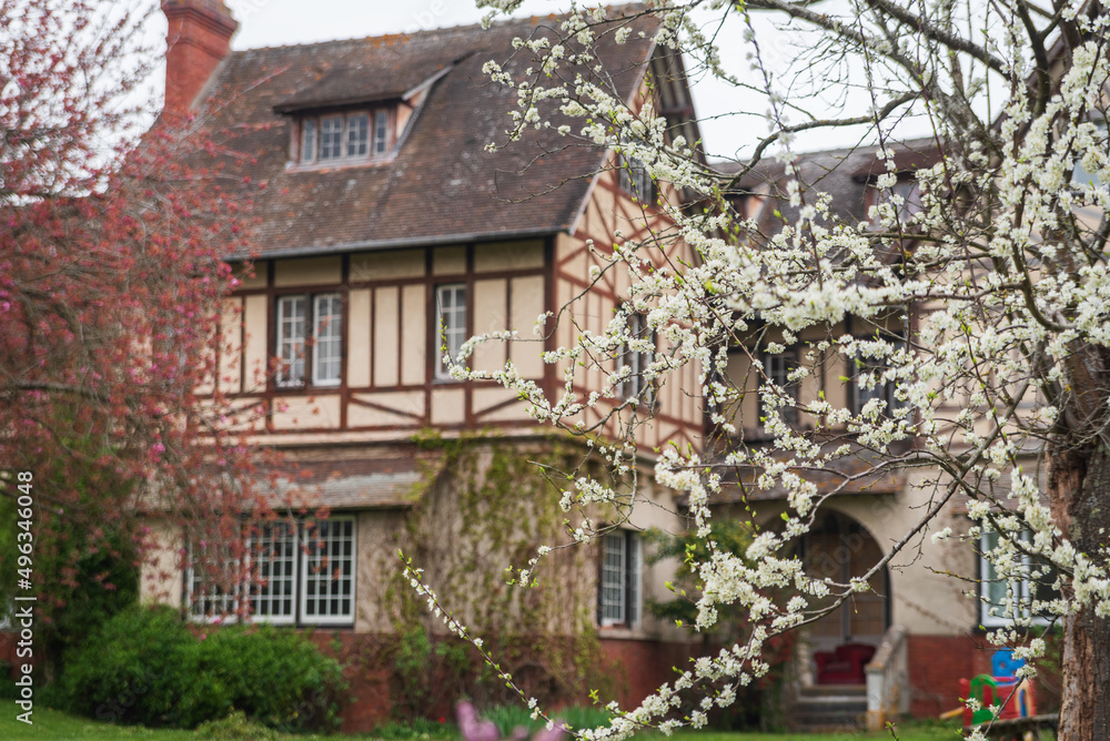Typical norman house in France Typical norman house in France