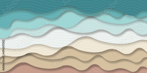 Background with line wave pattern vector. Abstract template with geometric pattern.