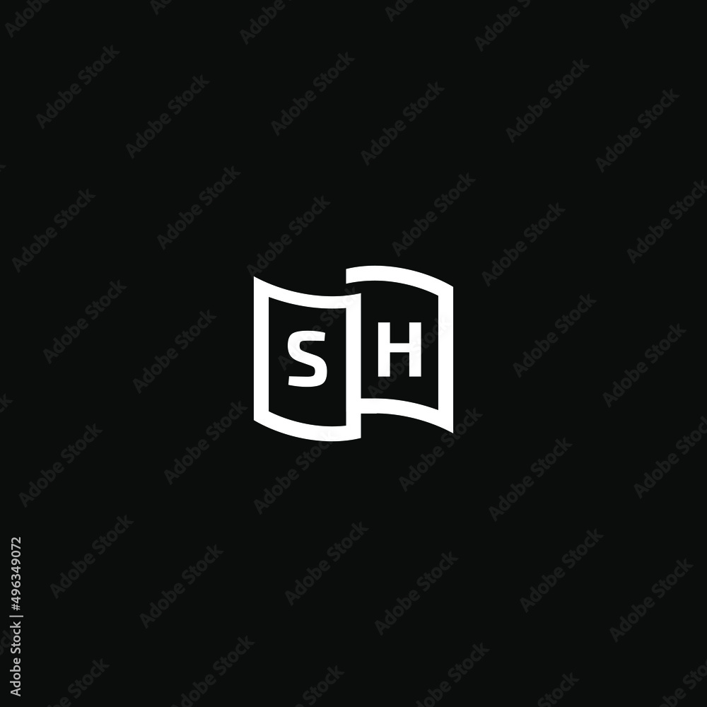 SH letter design for logo and icon.SH monogram logo.vector illustration