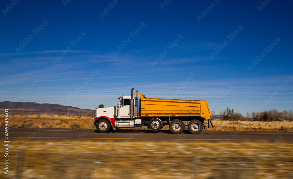 Semi Trucks on the Nevada Highway, USA. Trucking in Nevada , USA Semi Trucks on the Nevada Highway, USA. Trucking in Nevada , USA