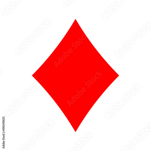 Red diamond poker suit symbol