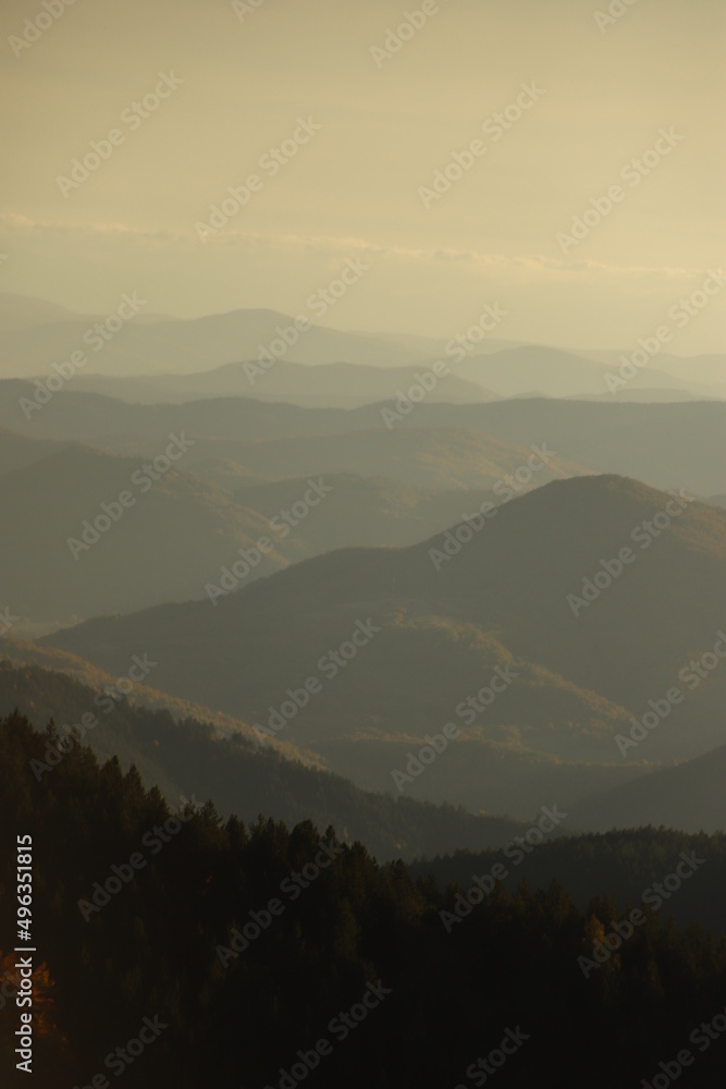 Obraz premium sunset in the mountains