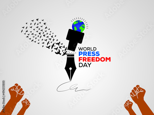 World press freedom day concept. End Impunity for Crimes against Journalism. vector illustration.