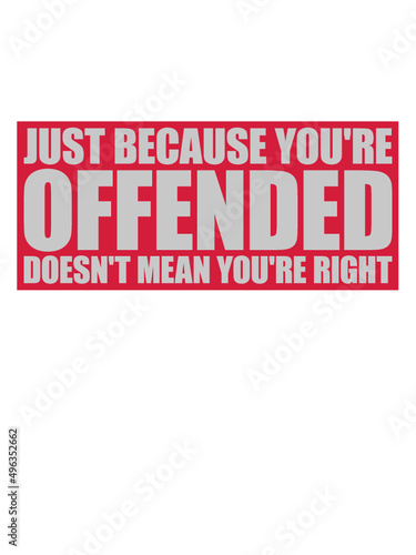 Schild Kritik Offended 