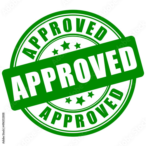 Obraz na płótnie Approved vector seal w salonie