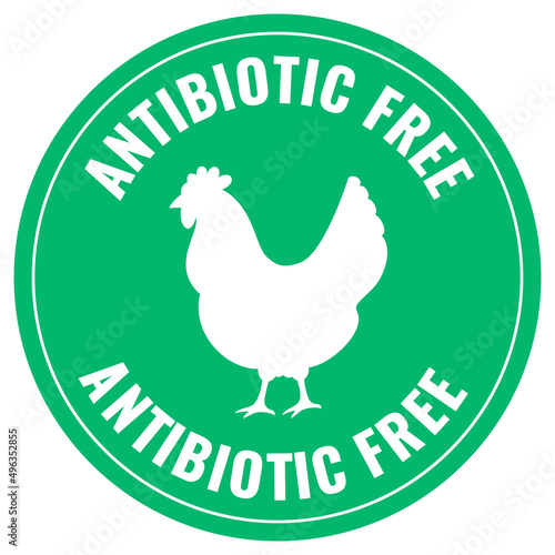 Antibiotic free chicken meat label