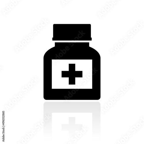 Pills bottle medical icon