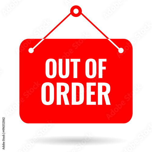 Out of order vector sign Stock Vector | Adobe Stock