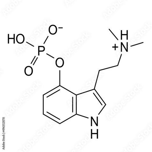 Chemical formula of psilocybin