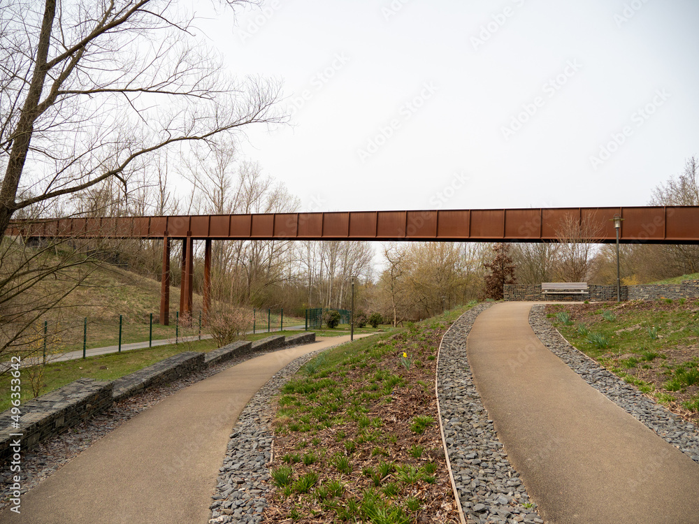 Iron bridge in the park. Close up. Iron bridge in the park. Close up.