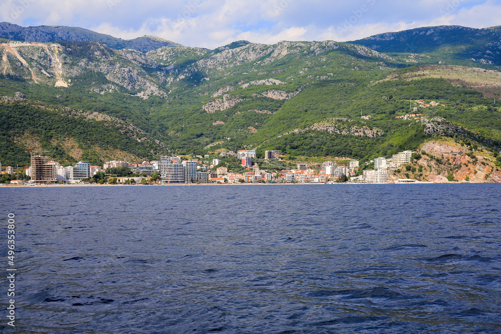 Beautiful view of the sea and mountains Beautiful view of the sea and mountains