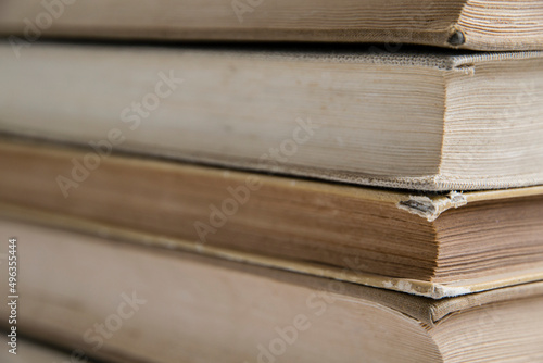 Side view composition with books 