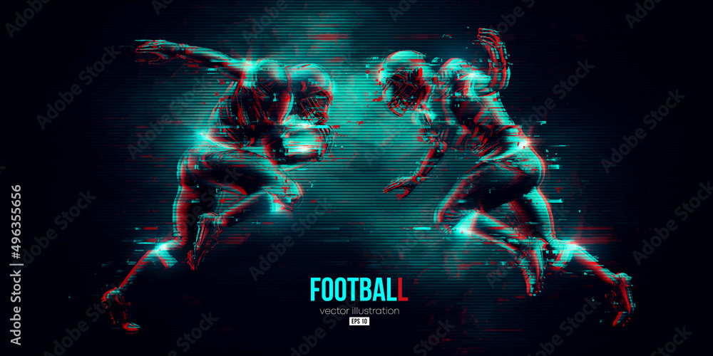 Abstract silhouette of a nfl american football Vector Image