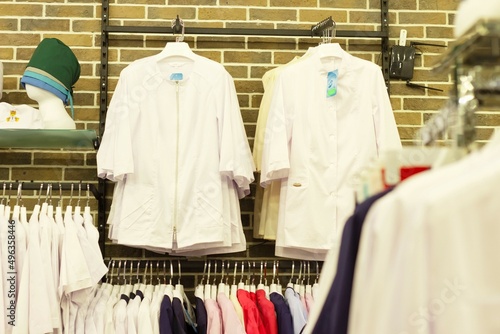 Clothing for medical workers in a specialized store