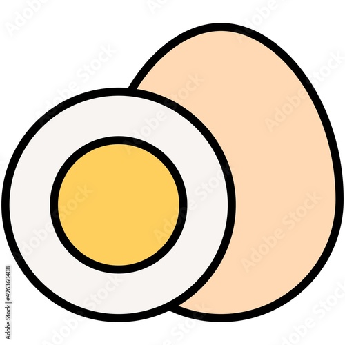 Hardboiled eggs icon, Passover related vector illustration