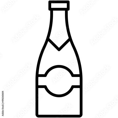 Champagne icon, Passover related vector illustration
