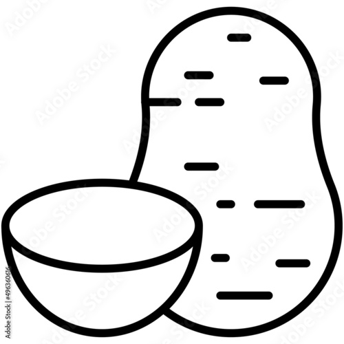 Potato icon, Passover related vector illustration
