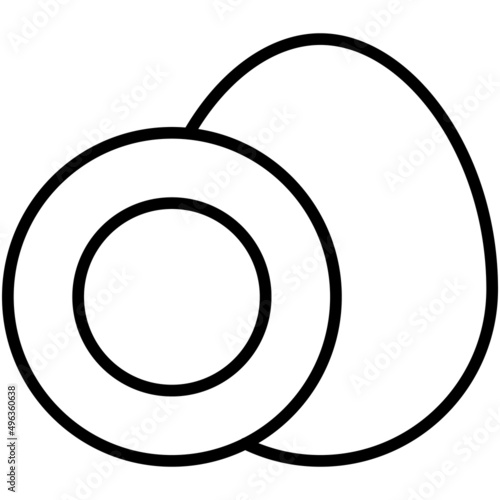 Hardboiled eggs icon, Passover related vector illustration