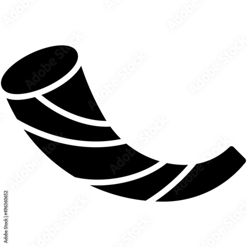 Shofar icon, Passover related vector illustration