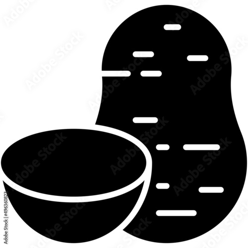 Potato icon, Passover related vector illustration