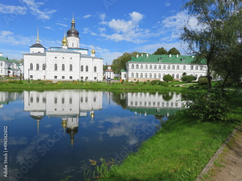 The monastery in the village of Elizarovo The Pskov region. Since 2000, the ancient monastery was restored and began to revive as a women's monastery.
