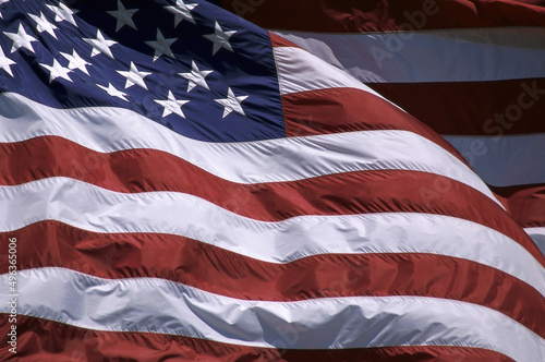 Close-up of the flag of the United States of America