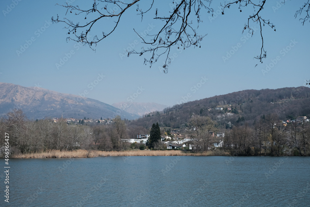 Il laghetto di Origlio in Canton Ticino, Svizzera. Stock Photo | Adobe ...