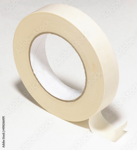 Close-up of a roll of masking tape