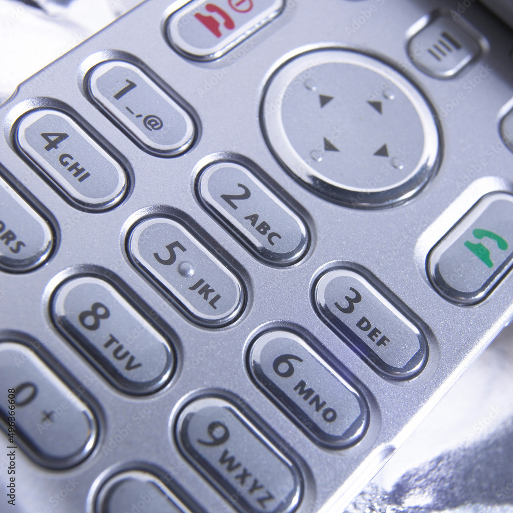 Close-up of the buttons on a mobile phone Close-up of the buttons on a mobile phone