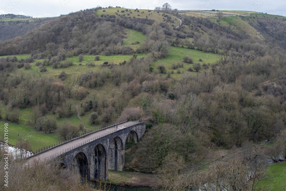 Headstone Viaduct at Monsal Dale in Derbyshire's Peak District, UK