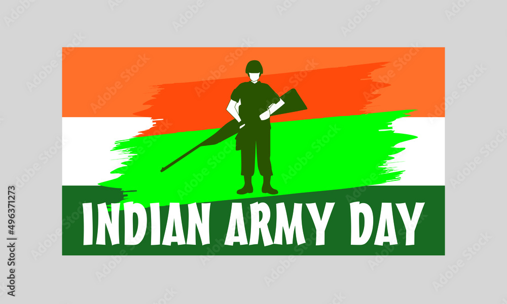 Indian army day. People saluting and celebrating victory of Indian army on republic day independence day Indian army day. People saluting and celebrating victory of Indian army on republic day independence day