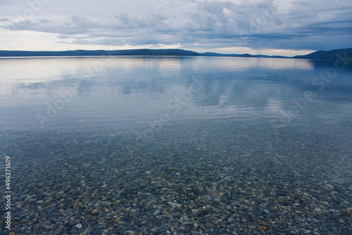 Pebbles in a lake, Lake Khovsgol, Sayan Mountains, Russian-Mongolian Border photo