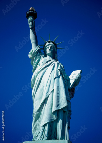 Low angle view of a statue, Statue of Liberty, New York City, New York, USA photo