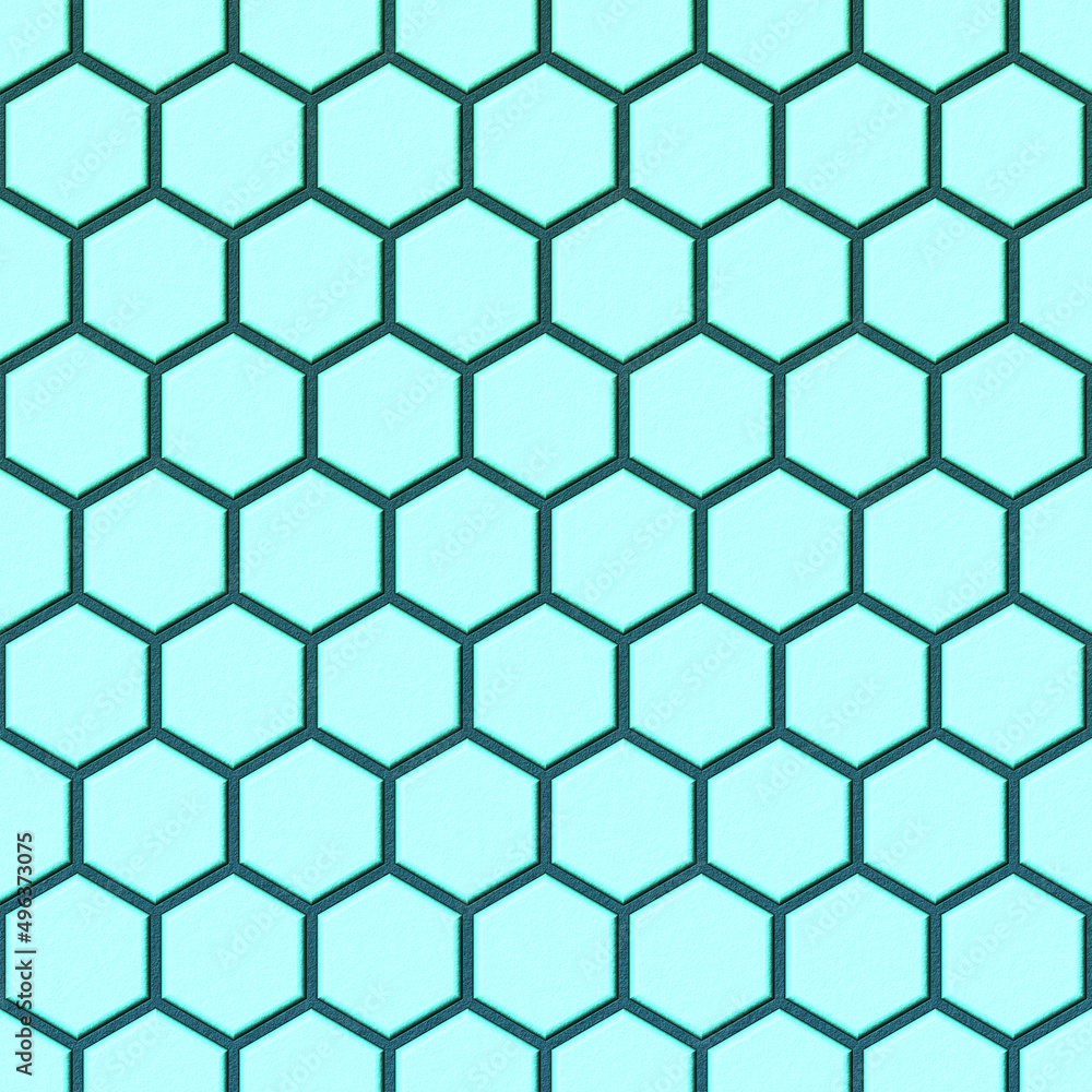 Blue hexagon wall texture background. 3d rendering. Blue hexagon wall texture background. 3d rendering.