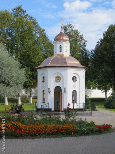 The monastery in the village of Elizarovo The Pskov region. Since 2000, the ancient monastery was restored and began to revive as a women's monastery.
