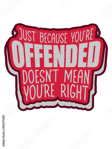 Logo Spruch Offended 
