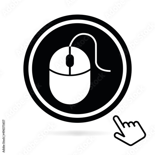 Logo souris d'ordinateur.
