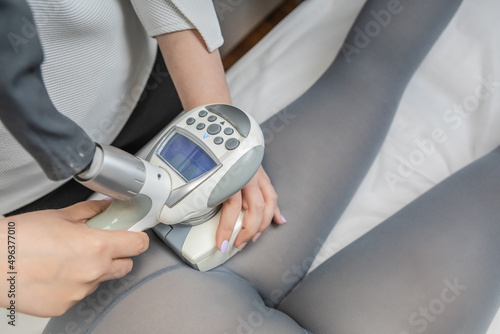 Obraz na płótnie Cellulite and localised fat removal treatment on the legs , for younger and smoother skin