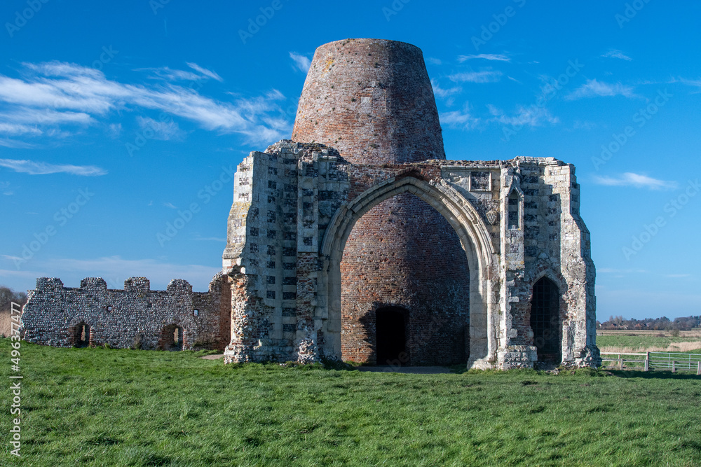 St. Benet's Abbey at Ludham in the Norfolk Broads, UK