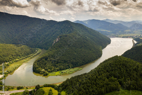 Vah river - view from Sutovo, Slovakia