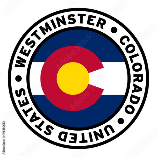 Round Westminster Colorado United States Flag Clipart photo