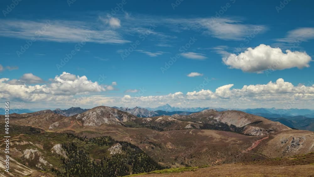 Timelapse in the mountains and floating clouds Timelapse in the mountains and floating clouds