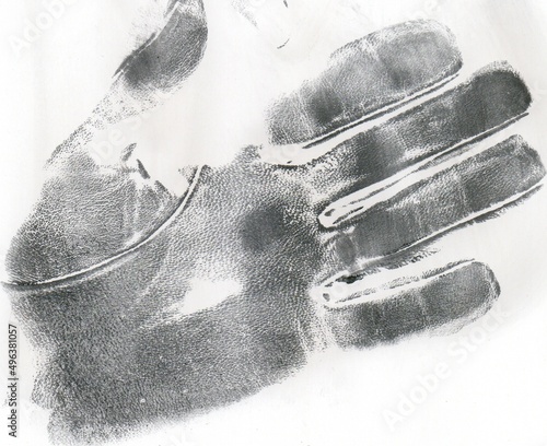 Ślad rękawiczki zabezpieczony podczas oględzin na miejscu zbrodni. 
