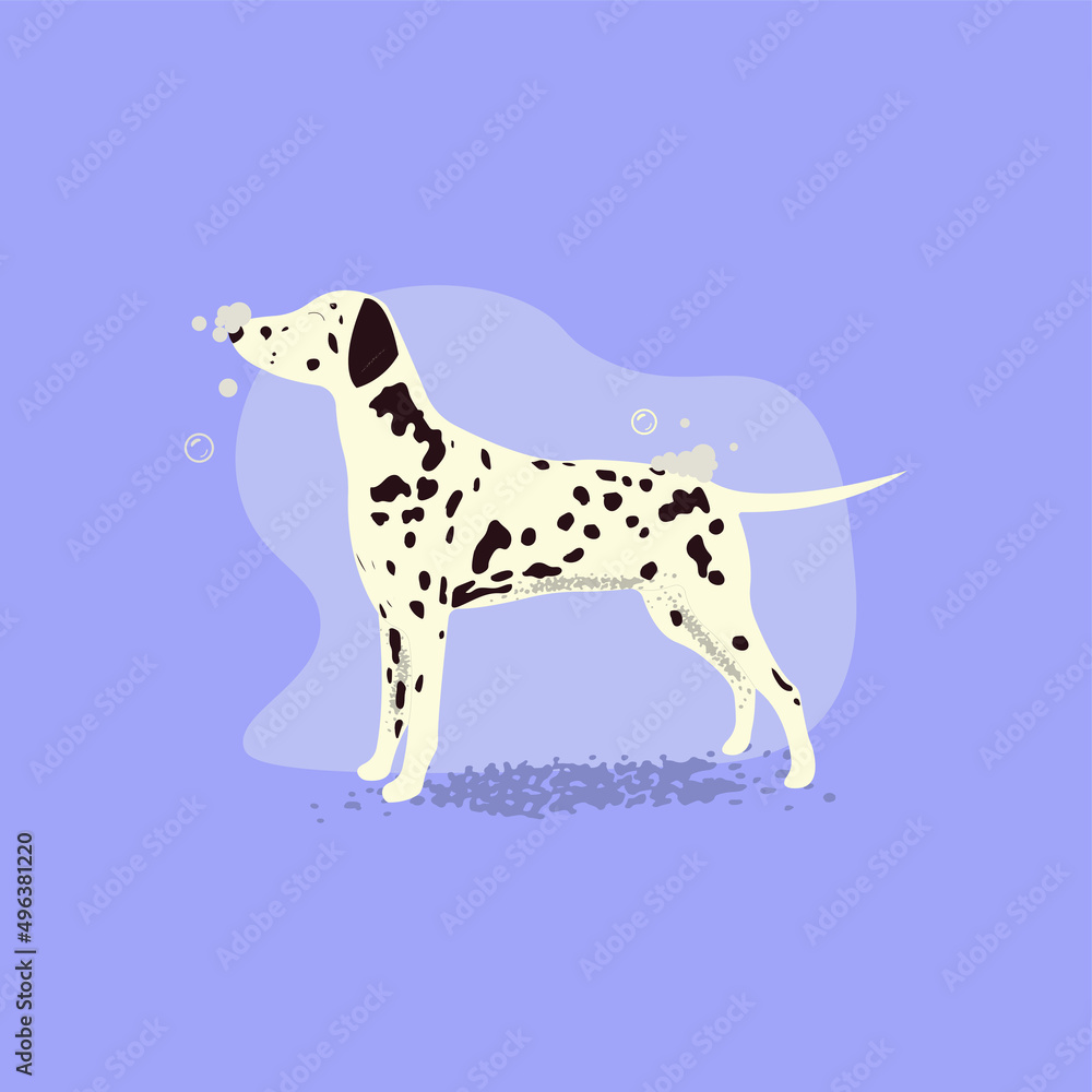 dalmatians on a blue background