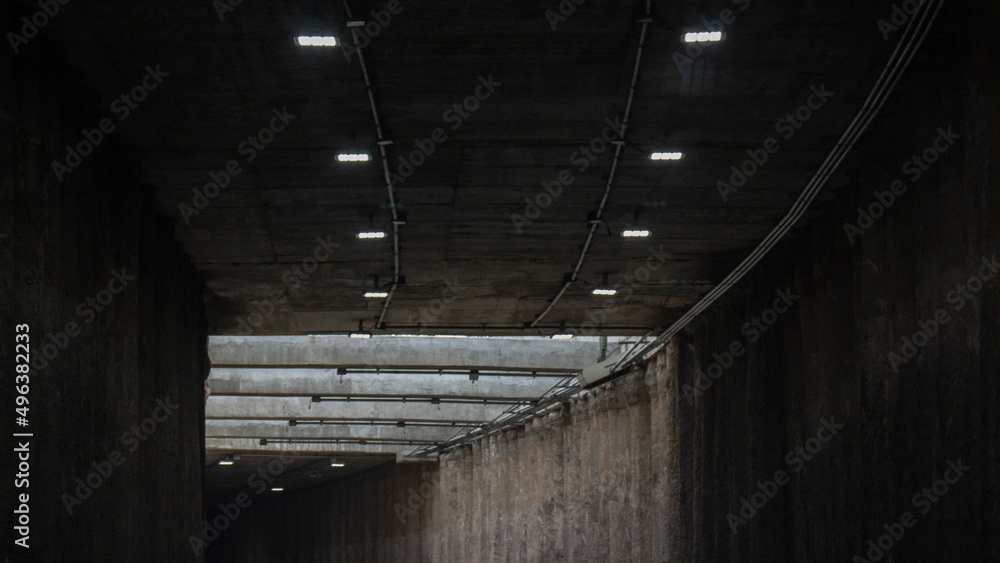 tunnel with lights tunnel with lights